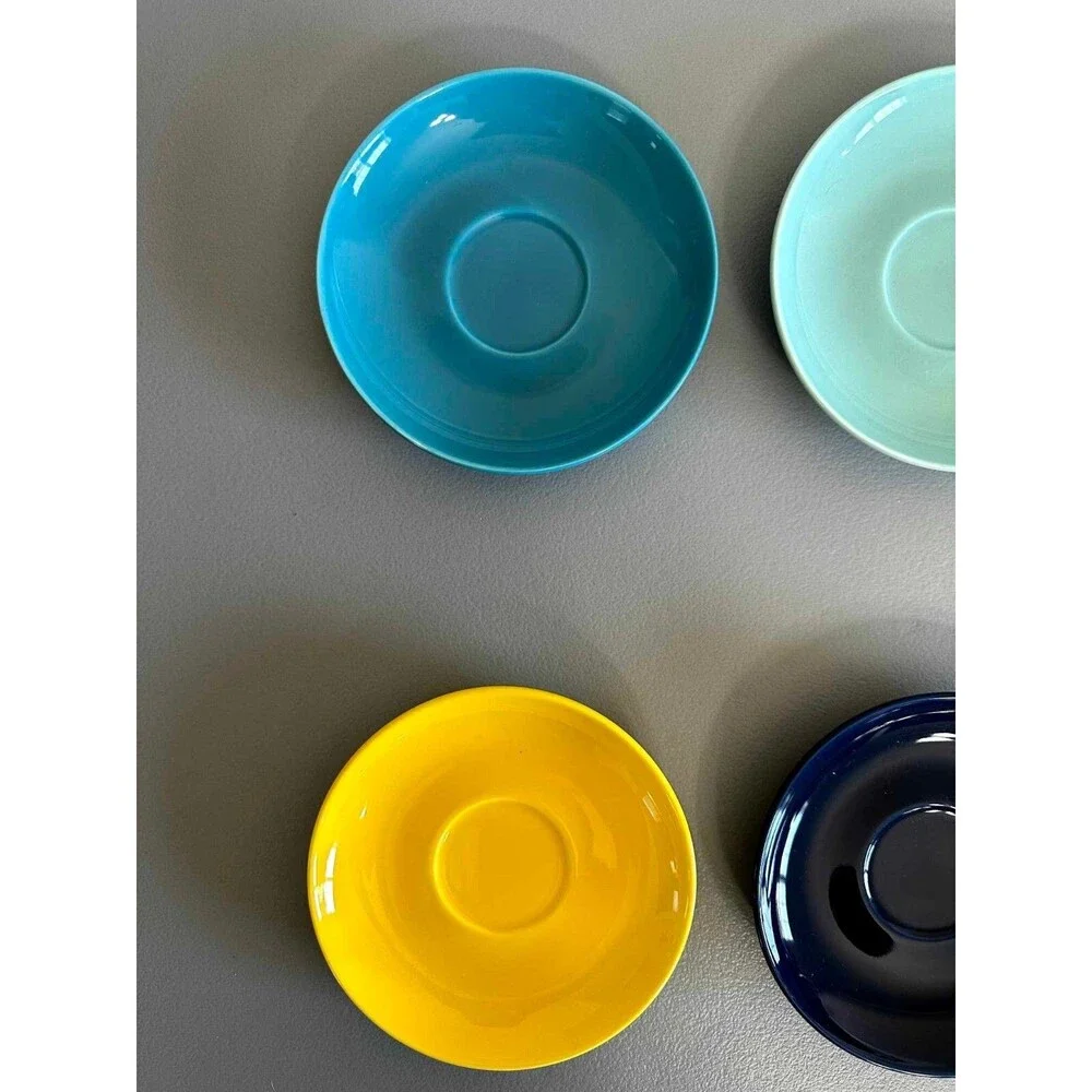 Sweese Porcelain Salad Pasta Saucer Plate 5.5” - Set of 6 Multicolor